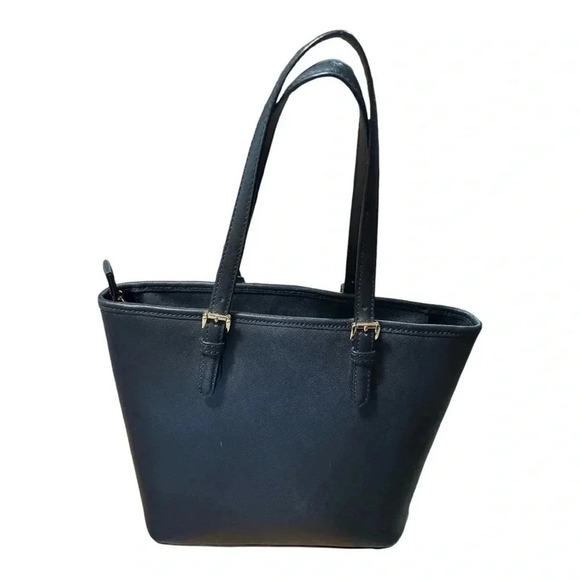 MICHAEL KORS BLACK LEATHER JET SET SNAP POCKET PURSE-CYBER MONDAY $49 - Picture 6 of 6